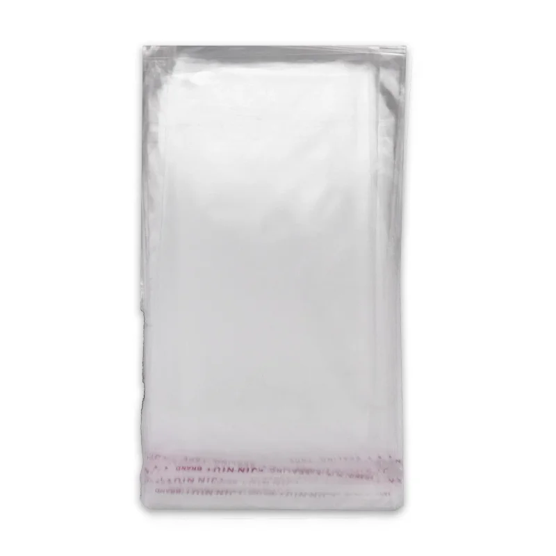 Saco Plástico Transparente com Cola e Sem Furo - 8x15 cm - Pacote com 100 unidades Atacado para Revenda