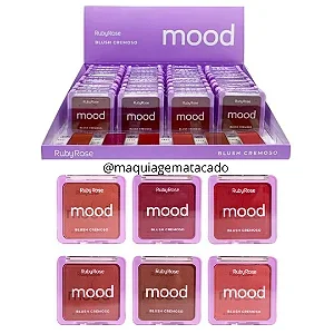 Blush Cremoso Mood Ruby Rose HBF587 Atacado Box 36 Unidades