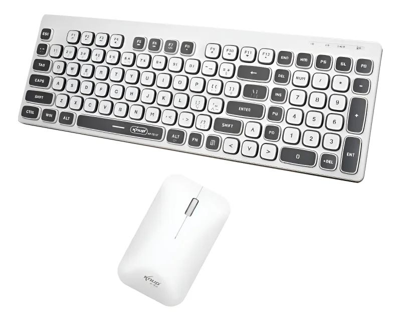 KIT TECLADO SEM FIO + MOUSE KNUP MEMBRANA KPTE137 Atacado para Revenda