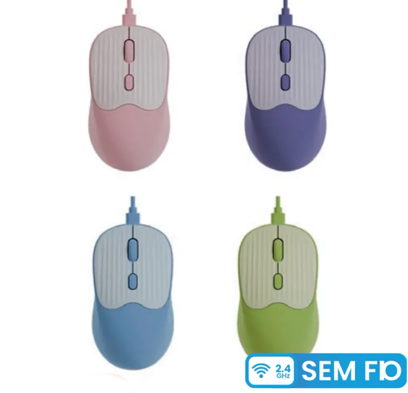 MOUSE SEM FIO TYPE C RECARREGÁVEL 2.4 Ghz 1600dpi KNUP MU028 Atacado para Revenda