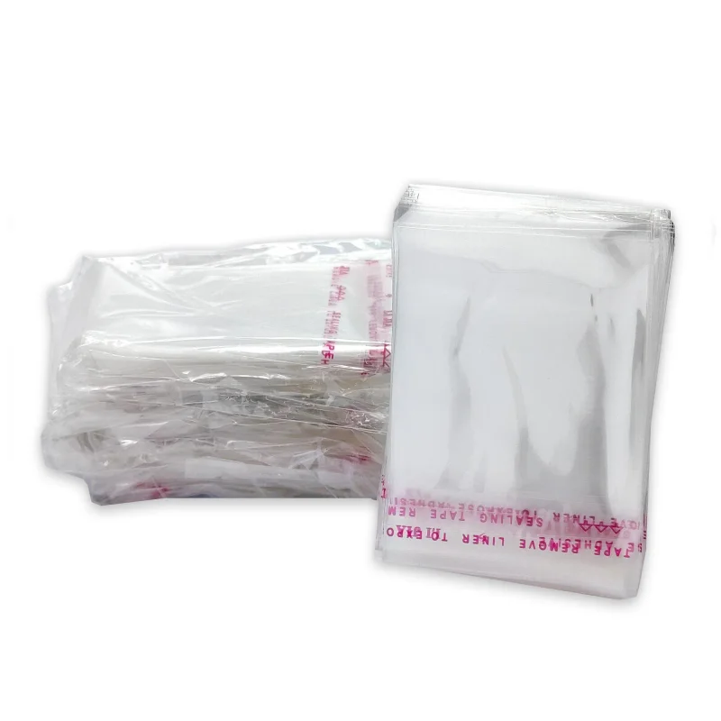 Saco Plástico Transparente com Cola e Sem Furo - 5x5 cm - Pacote com 100 unidades Atacado para Revenda